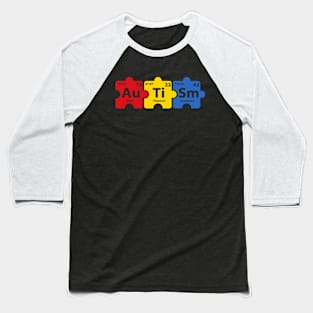 Autism (Au-Ti-Sm) Periodic Elements Spelling Baseball T-Shirt